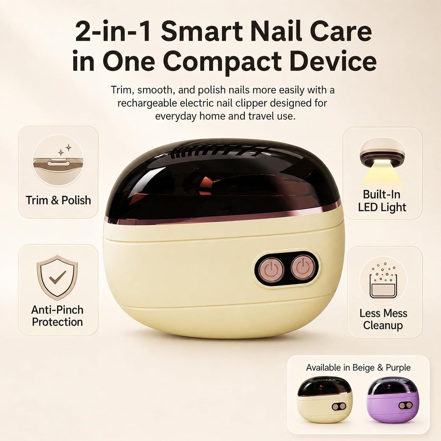 Automatic Electric Nail Clipper & Polisher