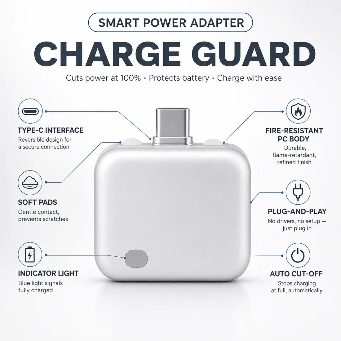 Smart Auto Stop Charging Adapter